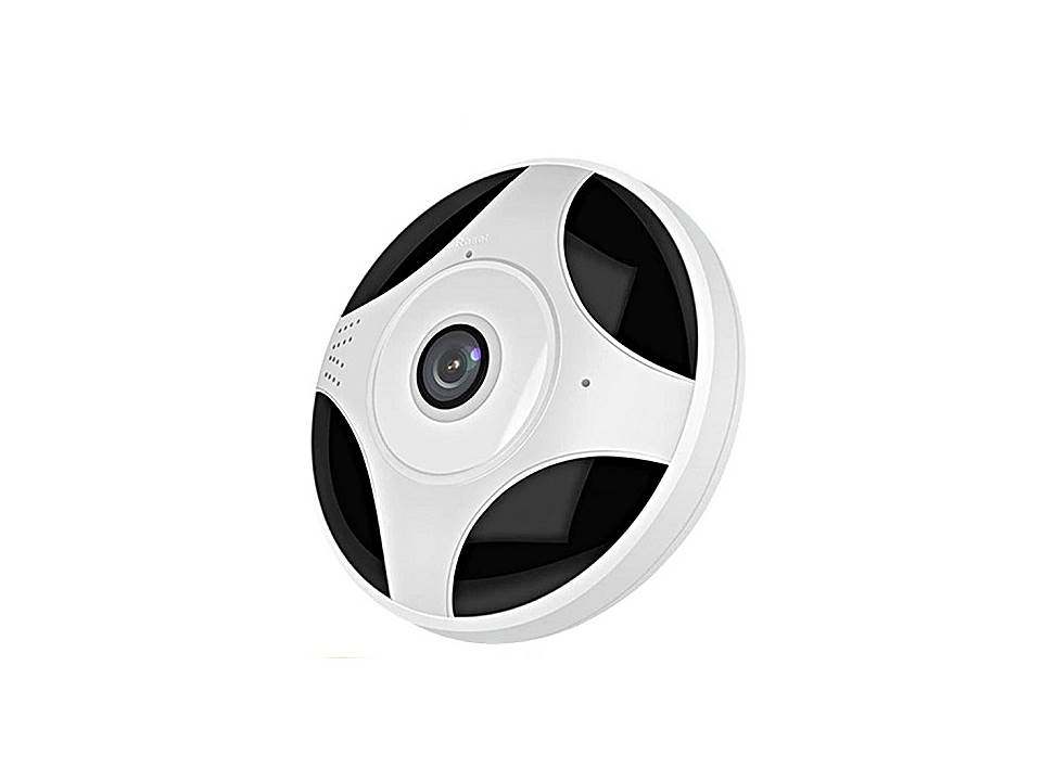 Caméra de Surveillance Panoramique 360 Degrés - WiFi - Vision Nocturne et Détection de Mouvement