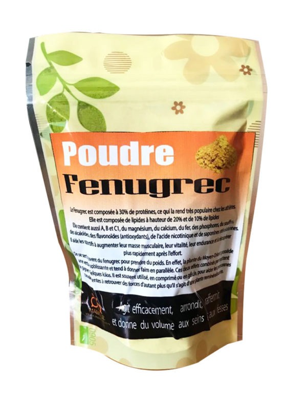 Poudre de fenugrec en sachet refermable