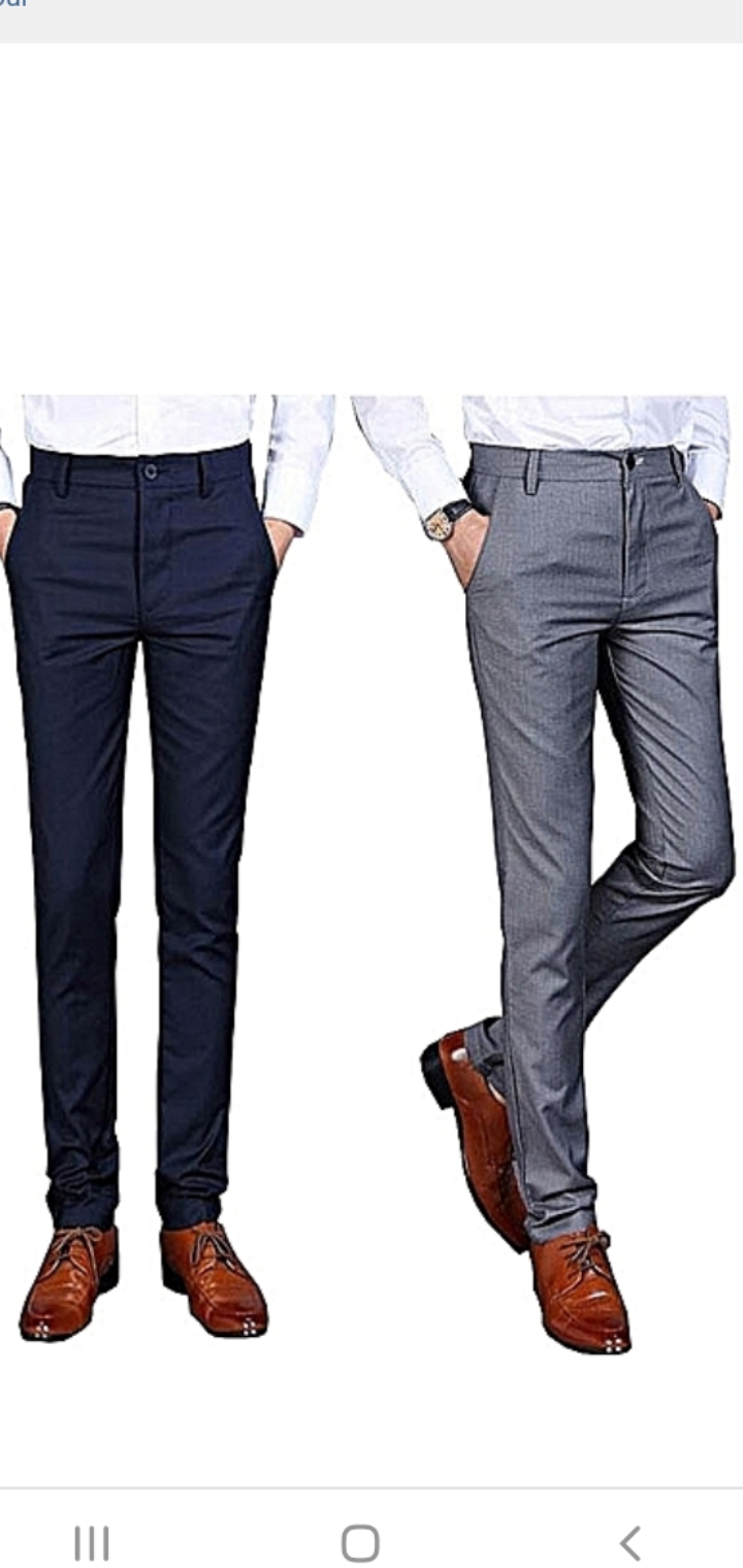 2 Pantalons super cent gris - bleu de nuit