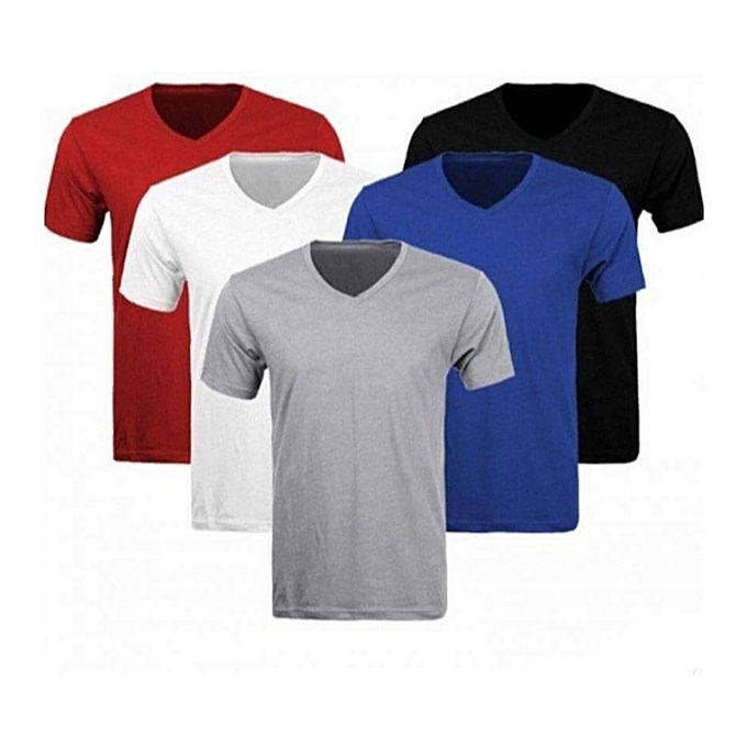 Pack de 5 T-shirt col V en conton