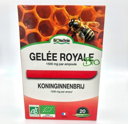 Gelée royale bio 1500mg par ampoule - Biotechnie