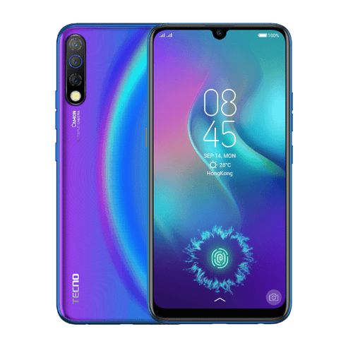 Tecno Camon 12 Ecran 6.52" - Rom 64GB - Ram 4GB - Caméra 16MPX - Bleu