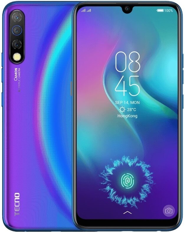 Tecno Camon 12 Pro – Double SIM 4G – Ecran 6,4″ – ROM - 64GB – RAM 6GB -  Caméra 8MPX – Bleu