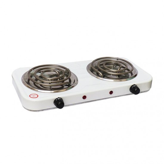 RÉCHAUD DOUBLE FEU ELECTRIQUE - 2000 W - BLANC