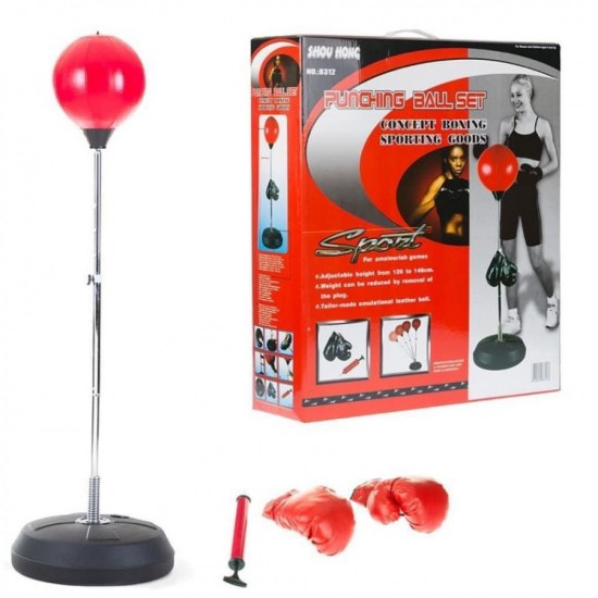 ENSEMBLE PUNCHING BALL AVEC PAIRE DE GANTS POUR LA BOXE