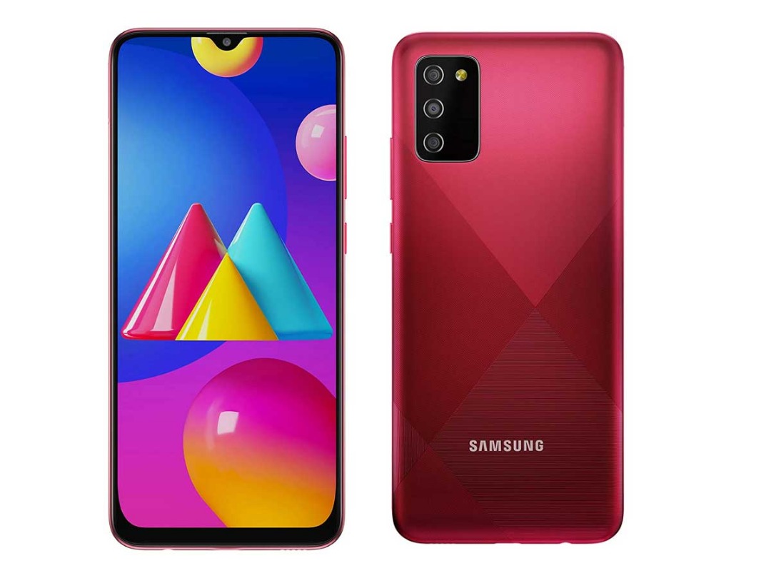 Samsung Galaxy M02 – Ecran 6.5″ – ROM 32GB – RAM 3GB – Android 10 – Caméra 13/2MP – Batterie 5000mAh – Rouge