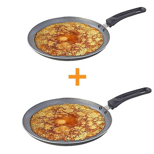 Pack de 2 Poêles à Crêpes 24 + 22cm - Aluminium