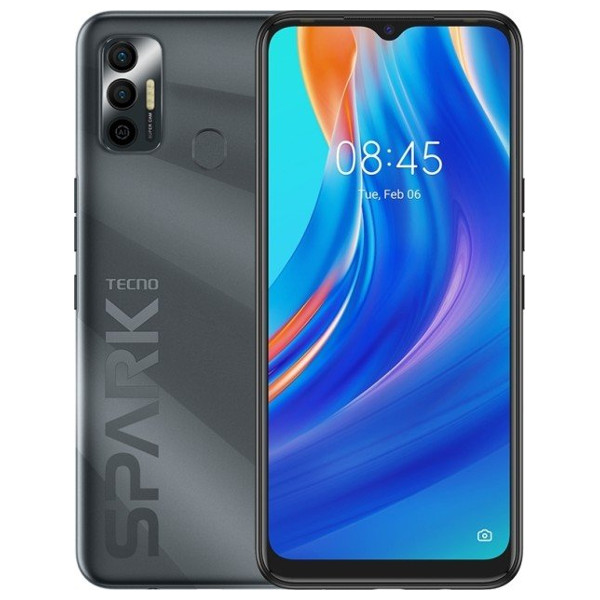 Tecno Spark 7 – Écran 6.5″ HD – ROM 64GB – RAM 3GB – Caméra 16/8MP  - Batterie 5000mAh – Noir