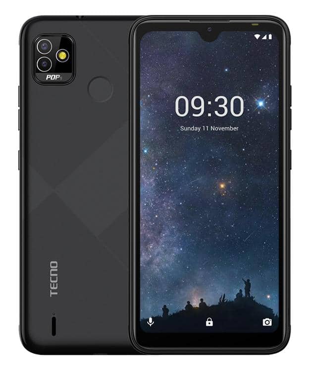 Tecno Pop 5 P – Écran 6.52″ – ROM 32GB – RAM 2GB – Caméra 8/8MP – Noir