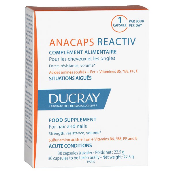 DUCRAY ANACAPS REACTIV pour les cheveux et ongles