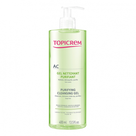 Topicrem Ac gel nettoyant purifiant 400ml