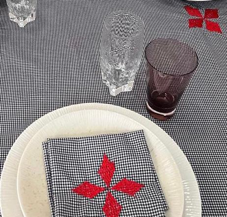 Ensemble nappe de table et 8 serviettes