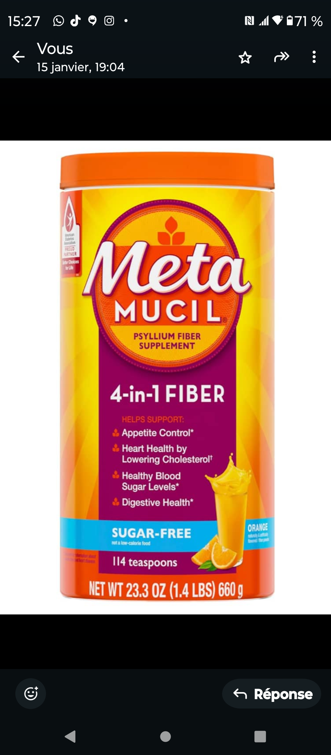Meta mucil = un allié quotidien de l'équilibre glycémique.