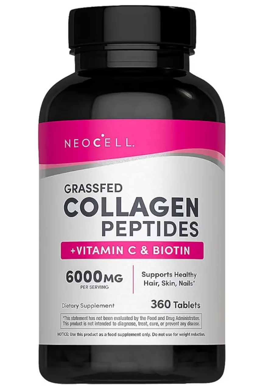 Peptides de collagène NeoCell avec vitamine C et biotine.
