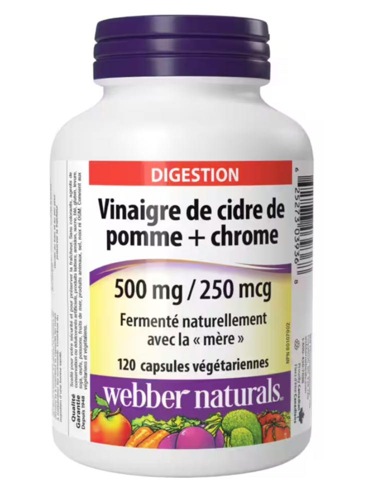 Vinaigre de cidre de pomme avec du chrome