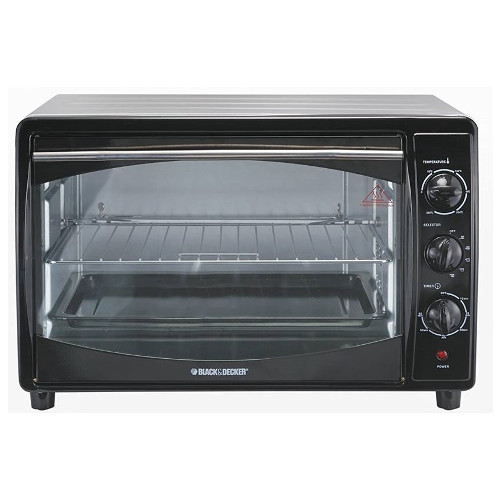 Four éléctrique 42 l avec rotisserie noire/Argent - Black and Decker