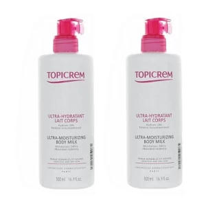 Lot de 2 Laits de Corps Ultra Hydratant Topicrem - 2 x 500 ml