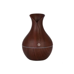 Diffuseur d'Arôme à Ultrasons 130 ml - Vase créatif Aspect Bois Naturel