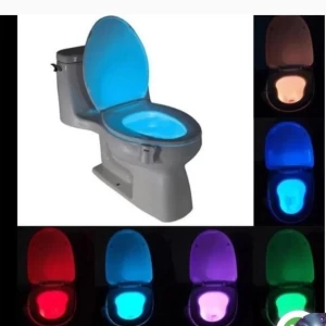 Siège de toilette intelligent avec capteur de mouvement PIR, étanche, 8 couleurs, rétro-éclairage pour bol des toilettes, luminaire LED, luminaire pour WC