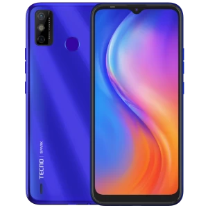 TECNO SPARK 6 Go – Ecran 6.52″ – ROM 64GB – RAM 4GB – Caméra 13Double/5MP – Batterie 5000mAh – Bleu