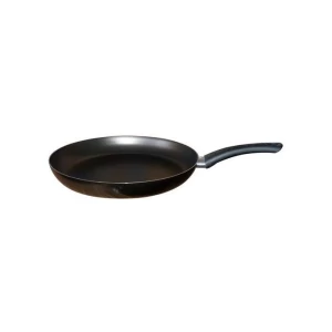 Poêle à Crêpes en Inox - 24cm - Revêtement Anti-Adhésif - Noir