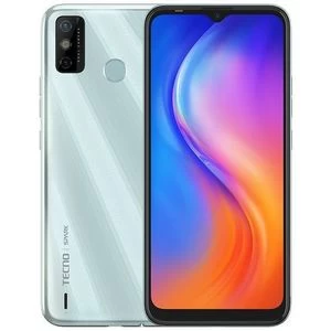 Tecno Spark 6 Go – Écran 6.52″ – ROM 64GB – RAM 4GB – Android™ 10 – Caméra 2*13/5MP – Batterie 5000mAh – Blanc