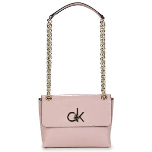 Sacs porté épaule Calvin Klein Jeans  RE-LOCK EM CONV CROSSBODY MD Rose