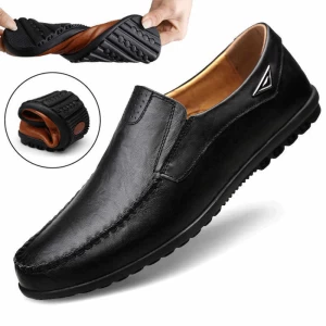 Mocassins en cuir véritable pour homme grande taille 37-47mmes