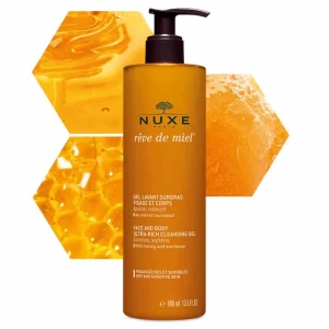 Nuxe Gel lavant surgras visage et corps, Rêve de Miel 400 ml