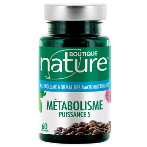 Métabolisme puissance 5 minceur - 60 gélules boutique nature