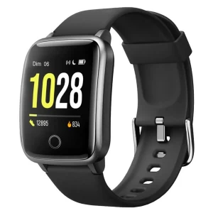 Montre Connectée Homme Femme Willful Montre Intelligente Sport Smartwatch Bluetooth Android iOS Podometre Cardiofrequencemètre Noir