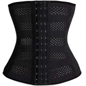 Corset Serré Taille Minceur Gaine Amincissante Sculptant pour Femme Noir