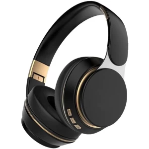 YsillaCasque sans fil - HIFI stéréo pliable - Casque avec microphone Bluetooth 5.0 Radio MP3, prise en charge de la carte TF, -Noir