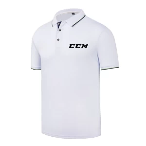 CCM – Polo à manches courtes pour homme, couleur contrastée