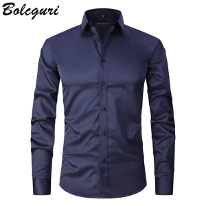 Chemise slim à manches longues pour homme