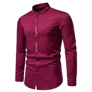 PARKLEES - Chemise Henley à manches longues pour homme