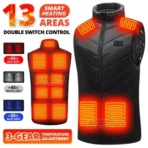 JMen – gilet chauffant de 15 zones, veste chaude USB intelligente électrique