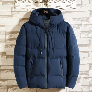 Veste d'hiver à col montant pour homme, Parka