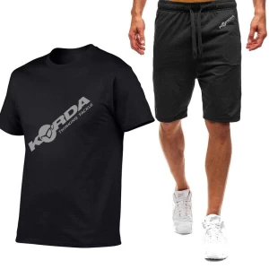 Ensemble t-shirt et short en coton pour hommes, inspiré de Korda