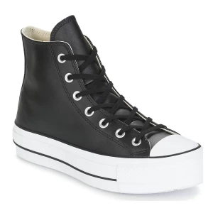 Baskets femme converse  CHUCK TAYLOR ALL STAR LIFT CLEAN LEATHER HI Noir