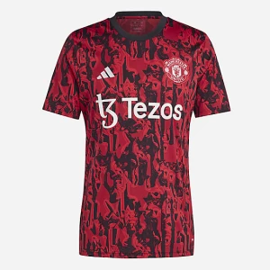 Maillot d'échauffement de football homme Manchester United rouge 23/24