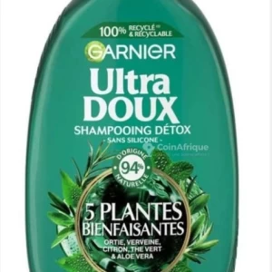 Garnier ultra doux thé vert 5 plantes shampooing vitalité