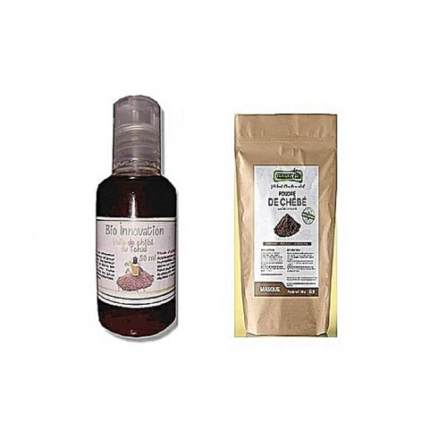 Pack Huile chébé + poudre chébé 60ml et 150gr