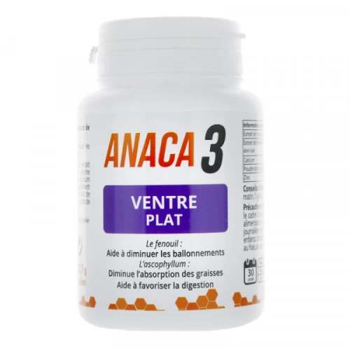 Anaca 3 Ventre plat 60 gélules