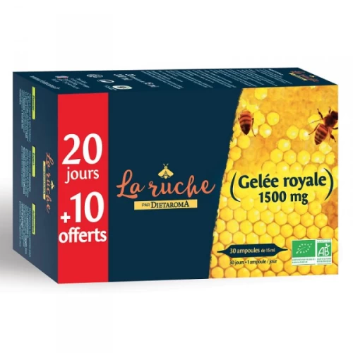 Gelée royale Bio 20 ampoules - Dietaroma