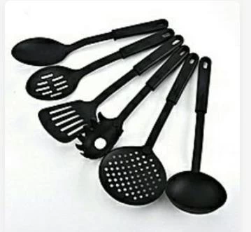 Ensemble Spatule en Plastique - 6 Pièces Noir