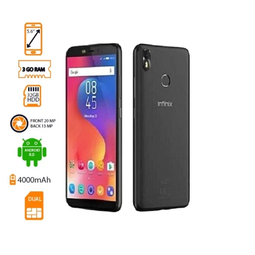 Infinix Hot S3 4G LTE – Double SIM – 32GB – 3GB  RAM - ROM – Selfie 20MPX – Noir