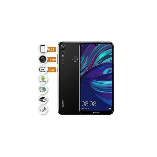 Huawei Y7 Prime (2019) – Ecran 6.26″ – Double SIM – 4G – ROM 64GB – RAM 3GB – Camera 13/8MP – Batterie 4000mAh – Noir/Doré