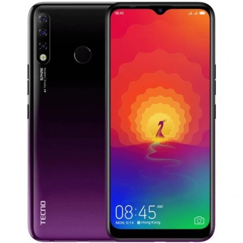 Tecno Spark 4 - Écran 6.5" - Double SIM - ROM 64GB - RAM 4GB - Caméra 13MP - Batterie 4000mAh - Bleu