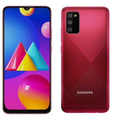 Samsung Galaxy M02 – Ecran 6.5″ – ROM 32GB – RAM 3GB – Android 10 – Caméra 13/2MP – Batterie 5000mAh – Rouge